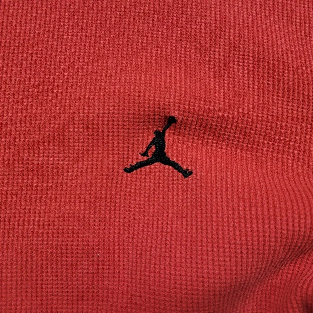 Nike Air Jordan Shirt Mens 3XL Red Long Sleeve Waffle Knit‎ Thermal Jumpman Logo